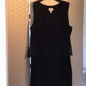 Black special occasion dress.